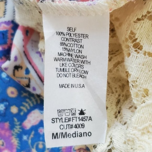 Alya Mixed Media Lace Open Front Vest Size M - Picture 10 of 11